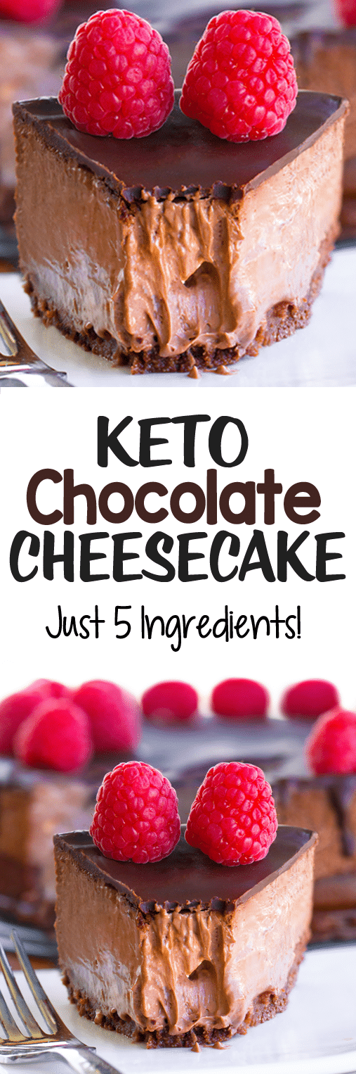 Easy Low Carb Keto Chocolate Cheesecake Recipe