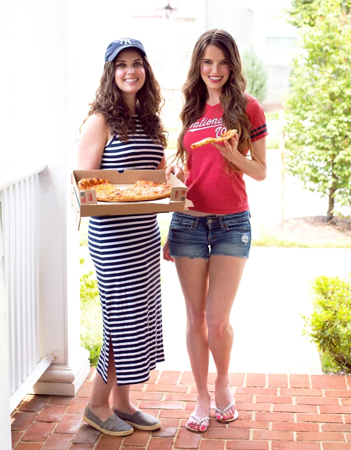 Girls Eating Pizza (Vegan)