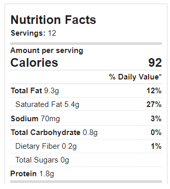 Oreo Fat Bomb Nutrition Facts