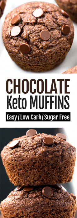 Keto Chocolate Muffins - Chocolate Covered Katie