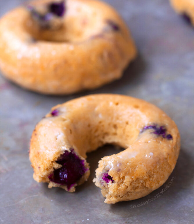 Blueberry Baked Donuts Refined Sugar Free!