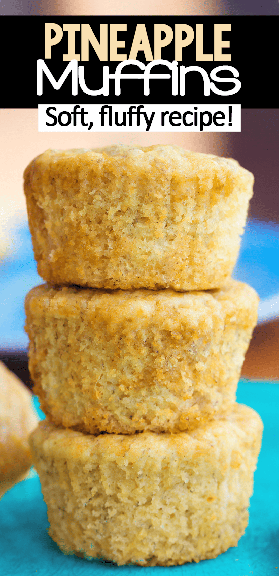 Soft Fluffy Pineapple Muffins (Vegan, Egg Free)