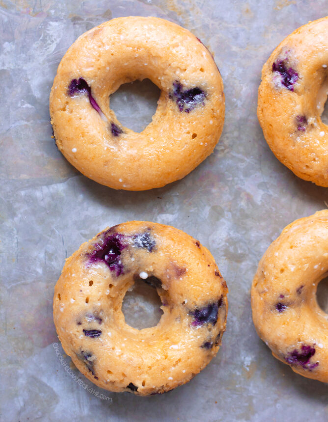 Blueberry Baked Donuts Refined Sugar Free!
