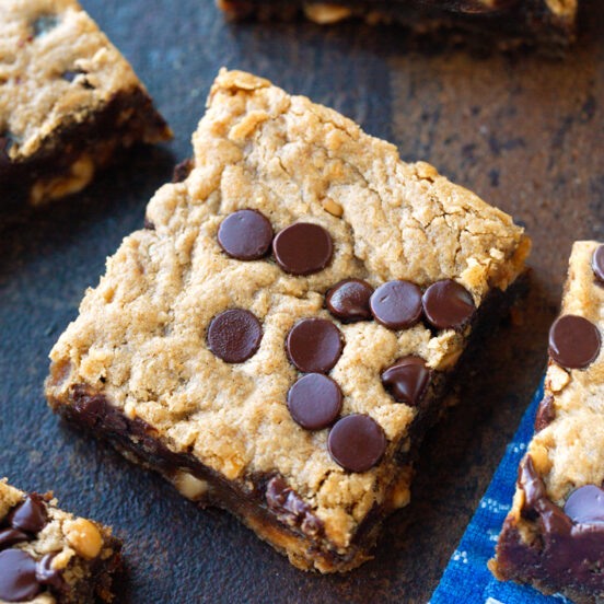 Banana Chocolate Chip Cookie Bars - Chocolate Covered Katie