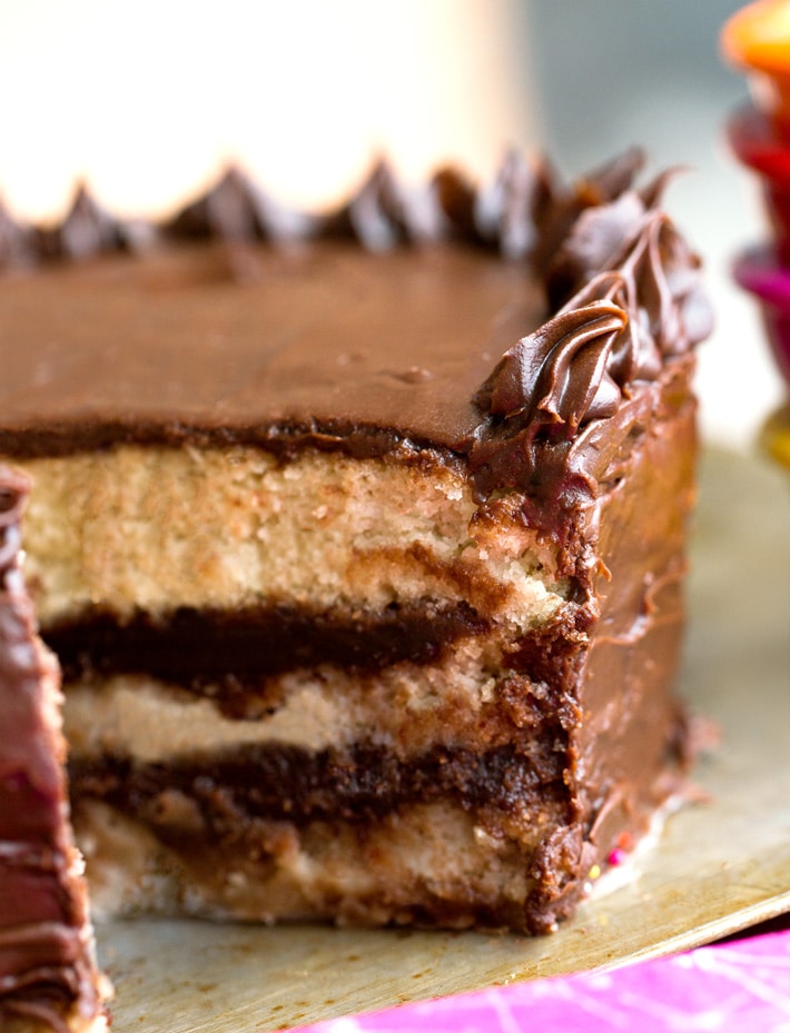 Keto Peanut Butter Cup Poke Cake - All Day I Dream About Food