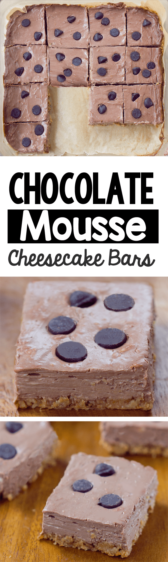 Easy Chocolate Mousse Cheesecake Bars