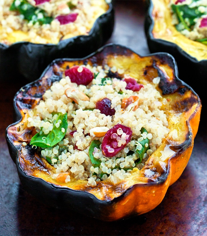 Easy Holiday Vegan Stuffed Squash Recipe