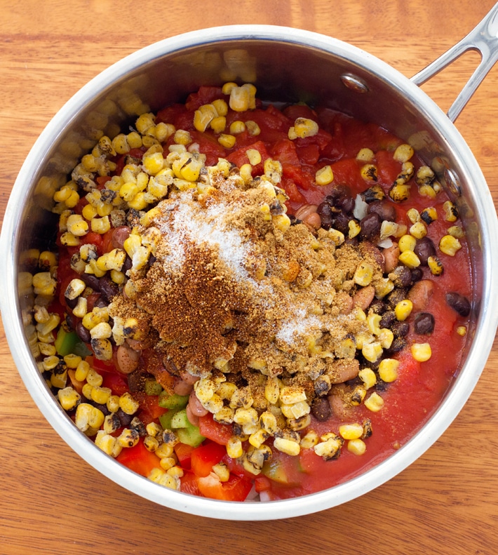 Meatless Homemade Tamale Pie Ingredients