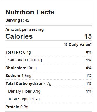 Nilla Wafers Calories Nutrition Label