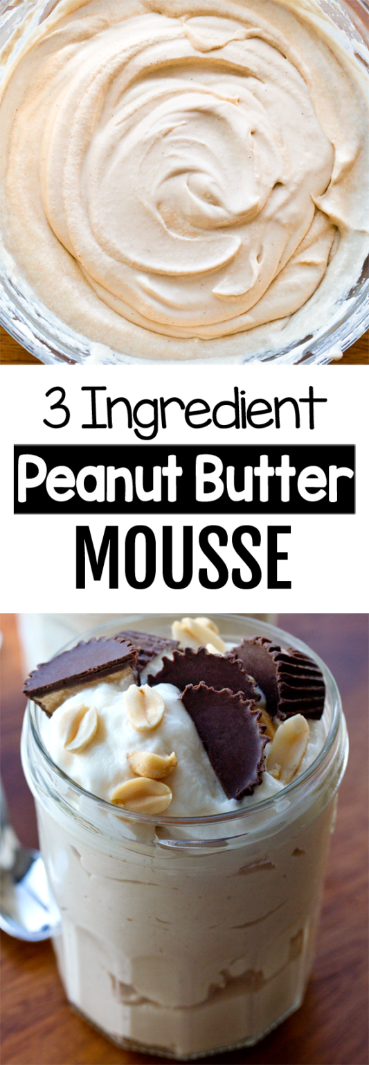 3 Ingredient Peanut Butter Mousse - Chocolate Covered Katie