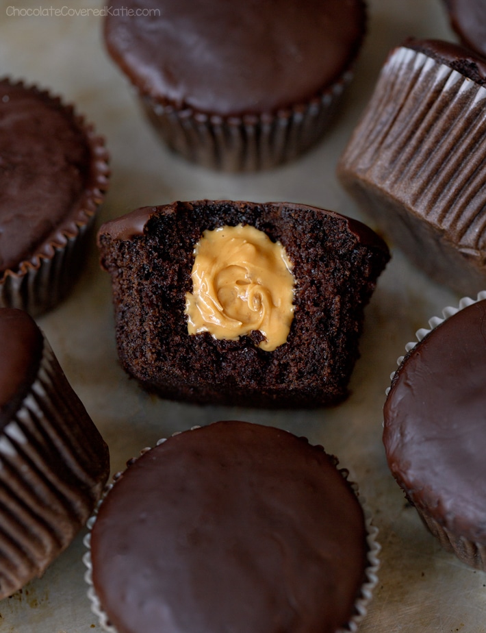 Vegan Chocolate Peanut Butter Cupcakes