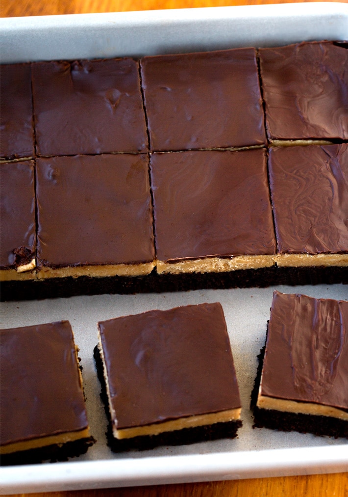 Vegan Chocolate Peanut Butter Brownie Bars