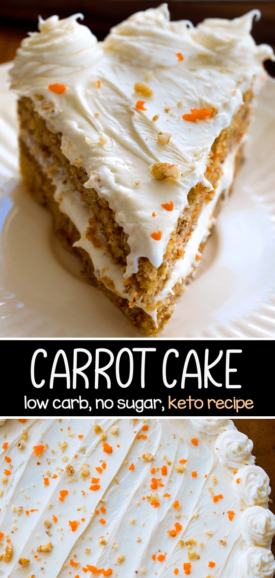 Easy Keto Carrot Cake (Vegan, Flourless, Low Carb)