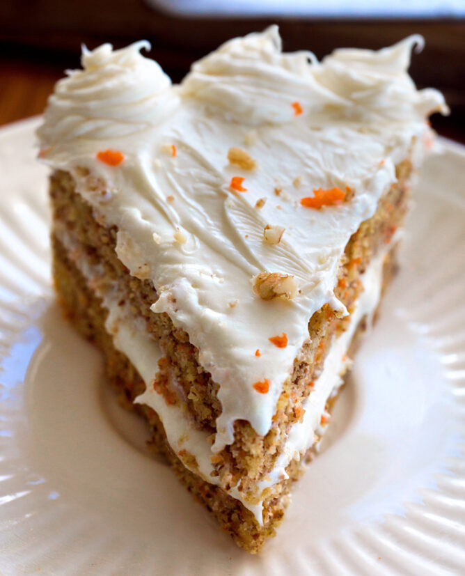 Sugar-free carrot cake, keto dessert