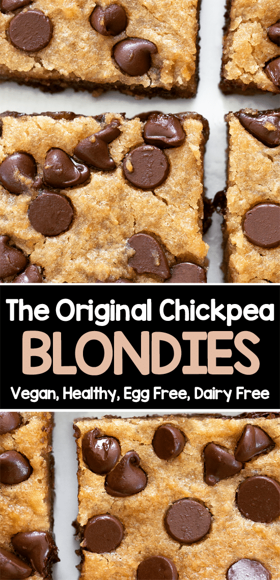 The Original Healthy Chocolate Chip Chickpea Blondie Recipe