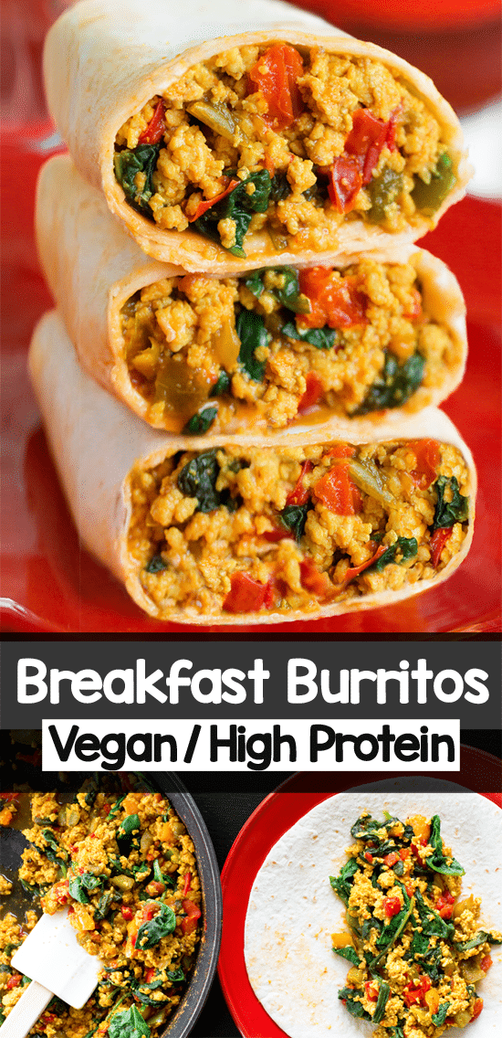 The vegetarian breakfast burritos