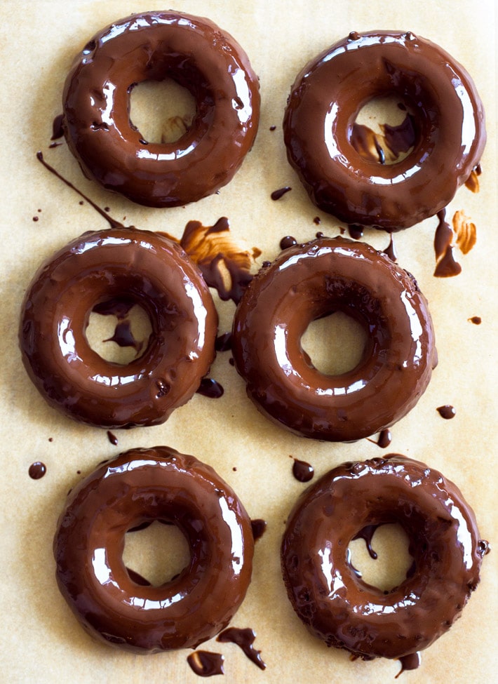 Baked Mini Buttermilk Doughnuts with Nutella Glaze - Just a Taste