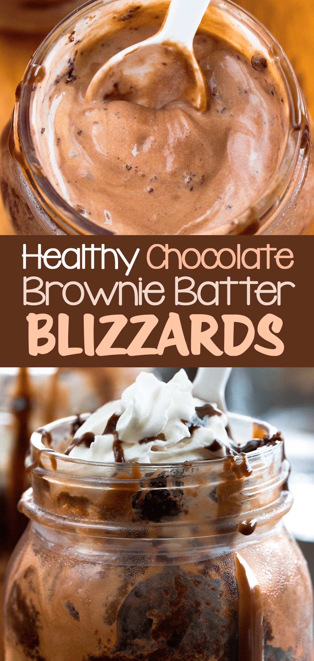 Healthy Chocolate Brownie Batter Ice Cream Blizzards Dairy Queen Copycat Recipe