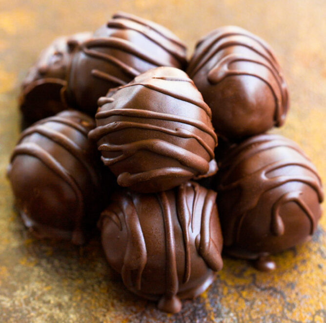 High protein dessert chocolate truffle