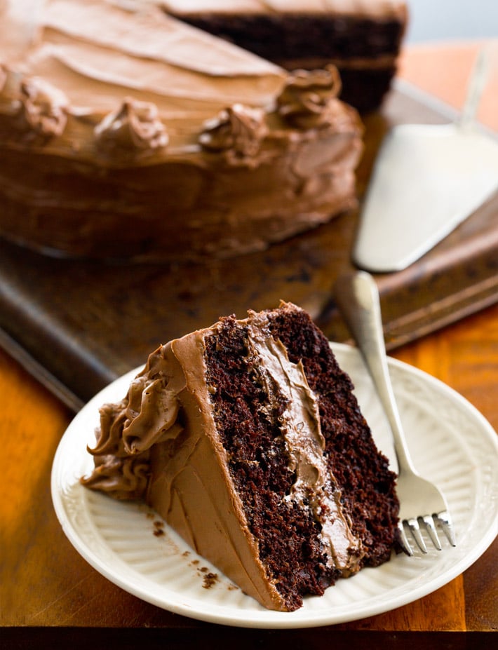 Dairy-free, egg-free vegan chocolate layer cake