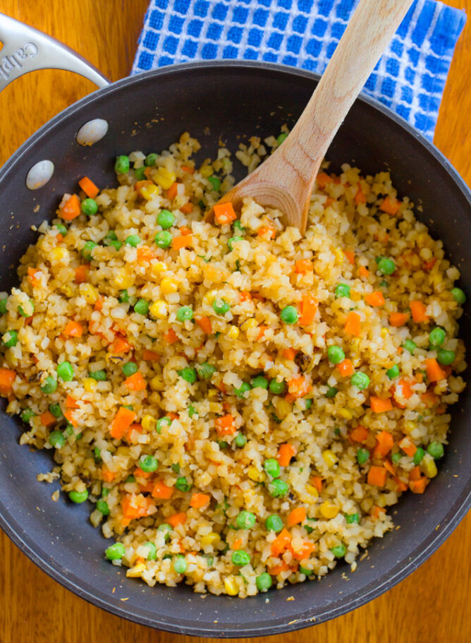 Recette de riz frit au chou-fleur