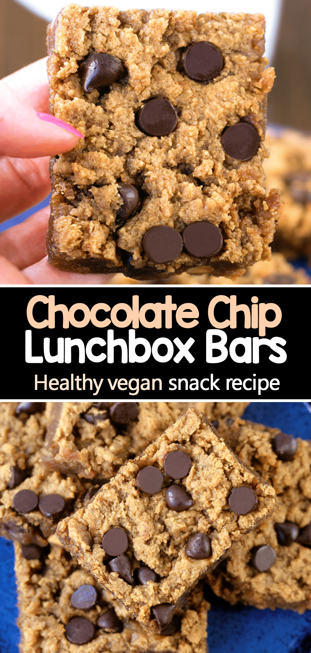 Chocolate Chip Kid Friendly Healthy Snack Bars