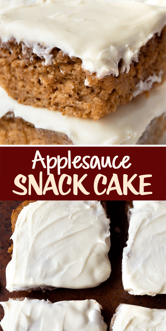 Healthy Applesauce Snack Cake Recipe