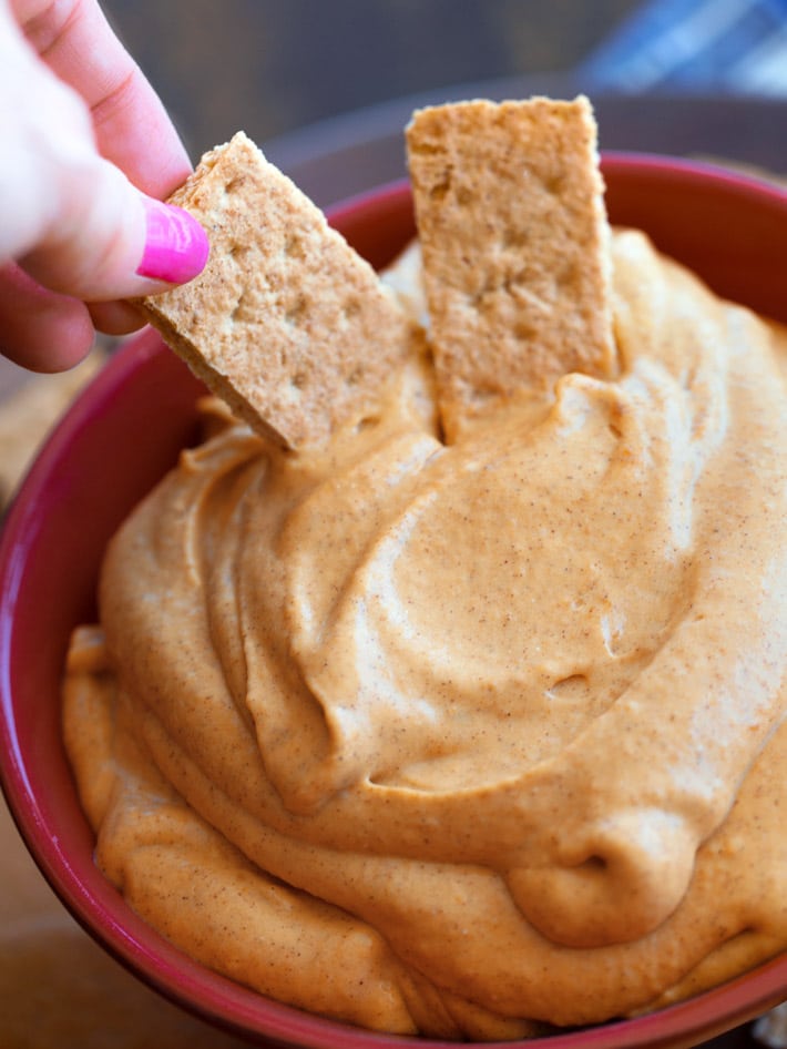 Pumpkin Cheesecake Dip For Dessert