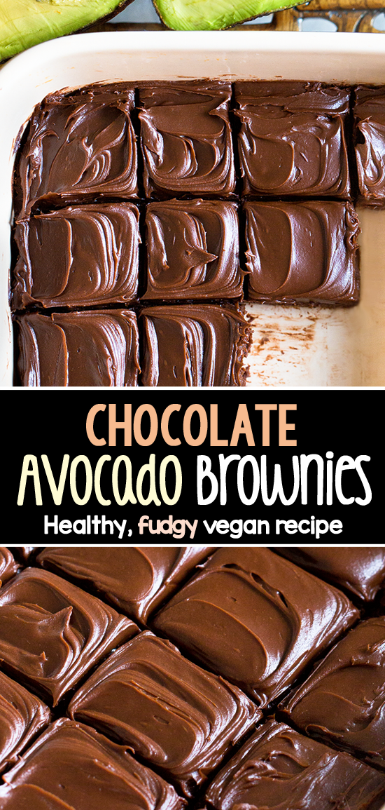 Easy Chocolate Avocado Fudge Brownies