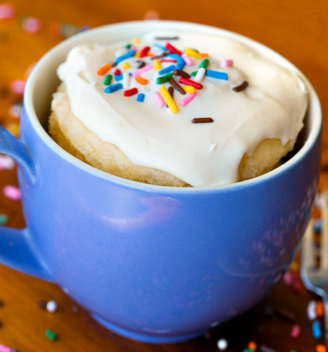 Vanilla Mug Cake The Best Recipe Microwave Or Oven