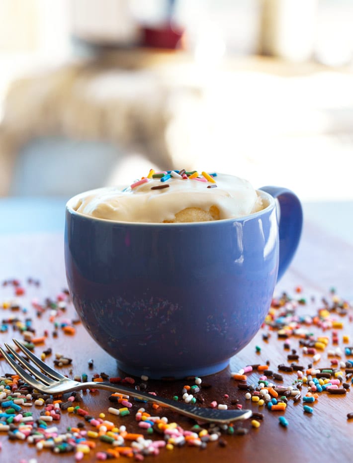 Moist Vegan Vanilla Cake In A Mug