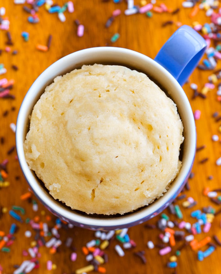 Eggless Vanilla Mug Cake Recipe - Sharmis Passions