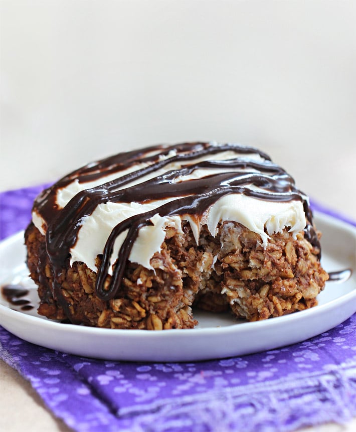 Chocolate Cheesecake Brownie Baked Oatmeal