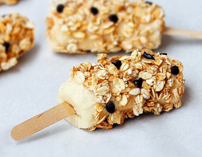 Frozen Yogurt Banana Pops