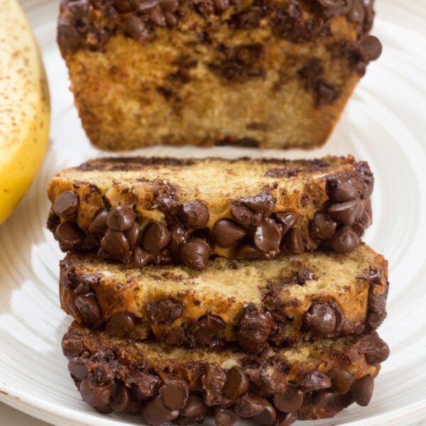 Healthy Banana Bread Recipe (Naturally Sweetened, Dairy Free)