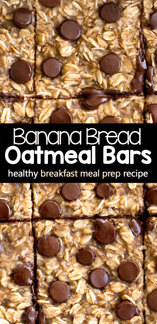 Healthy Meal Prep Breakfast Oatmeal Bars (Baked)