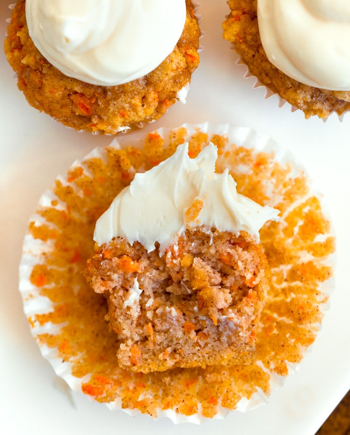 Gluten Free Frosted Carrot Cupcake