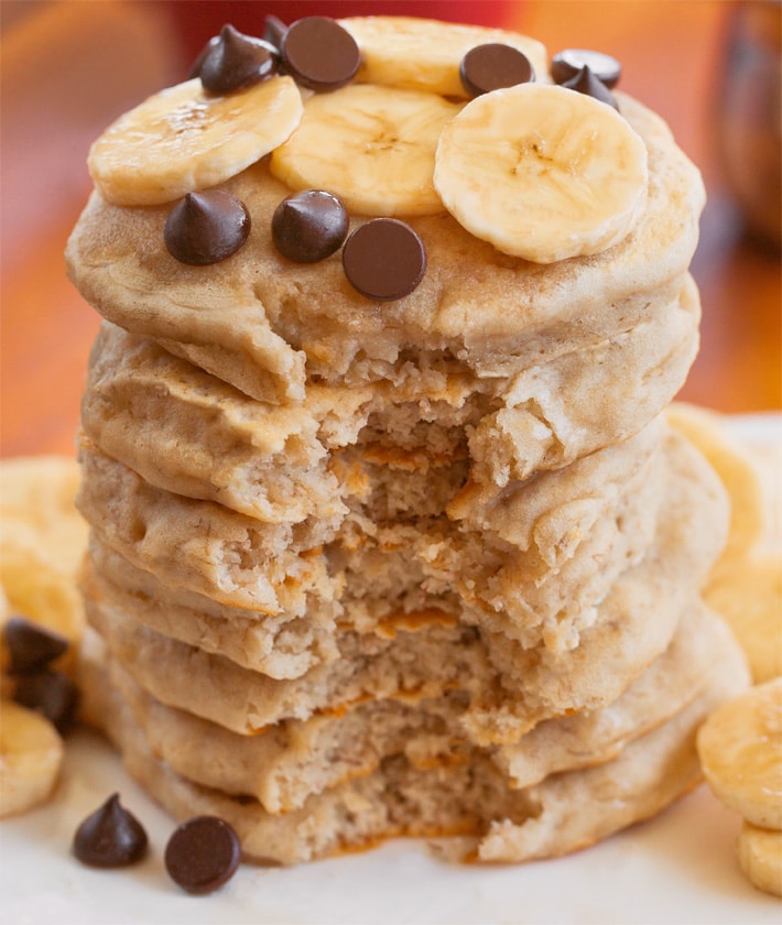 Vegan Banana Oatmeal Pancakes