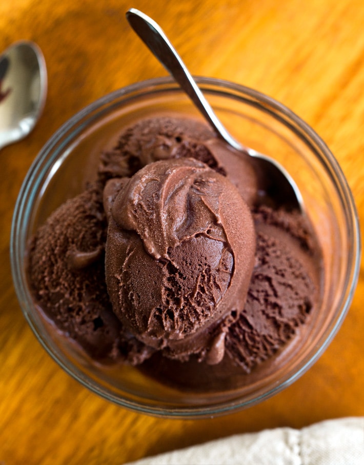 Creamy Dark Chocolate Sorbet