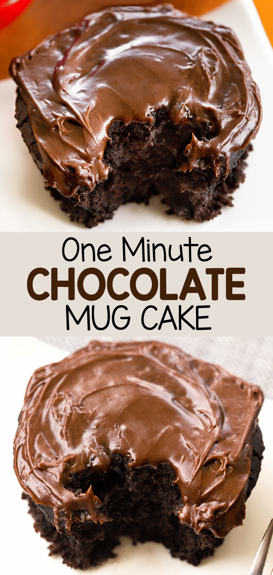 Microwave chocolate cake in a mug