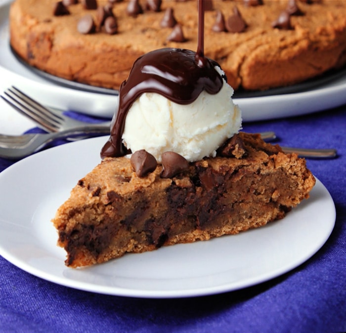 Chocolate Chip Skillet Cookie for Two • My Evil Twin's Kitchen