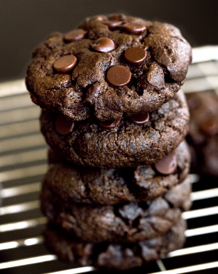 vegan double chocolate cookie