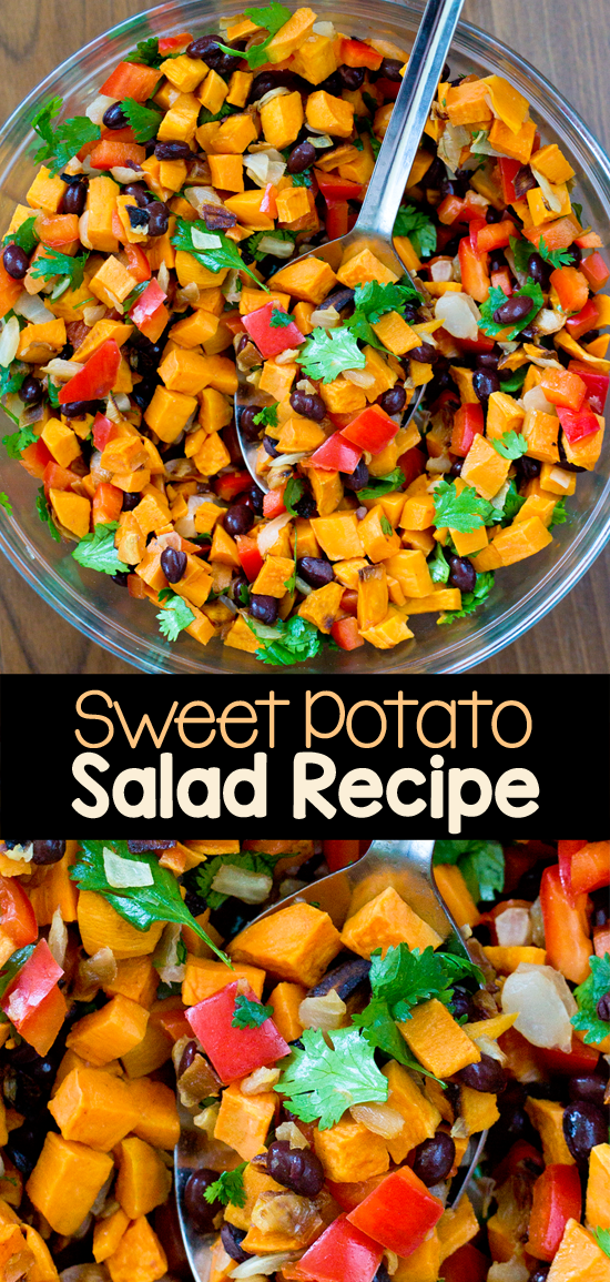 Hot or cold sweet potato salad