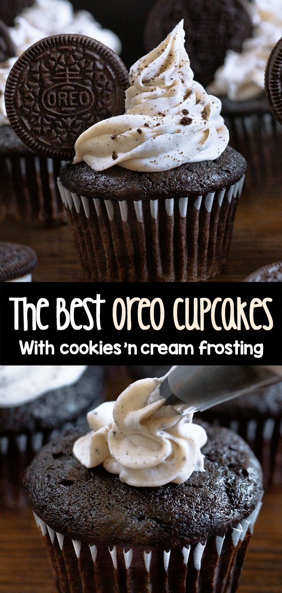 Homemade Vegan Oreo Cupcake Recipe - Oreo Cupcakes - with Cookies and Cream Frosting!