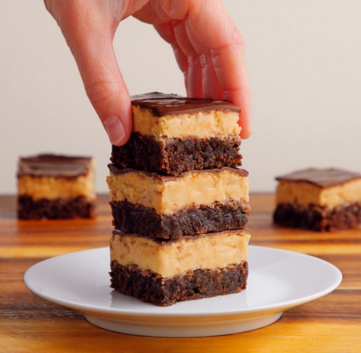 Three Layer Reese's Peanut Butter Brownies