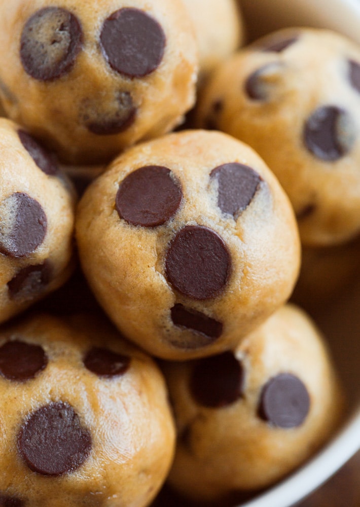 Healthy Snack Ideas - Cookie Dough Balls - Chocolate Covered Katie