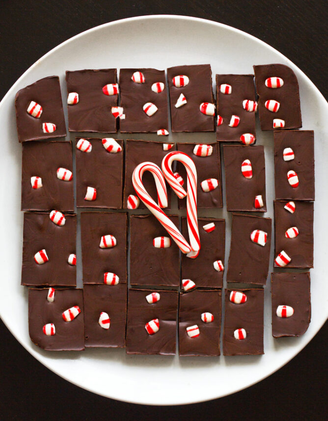 Chocolate Peppermint Fudge - Chocolate Covered Katie