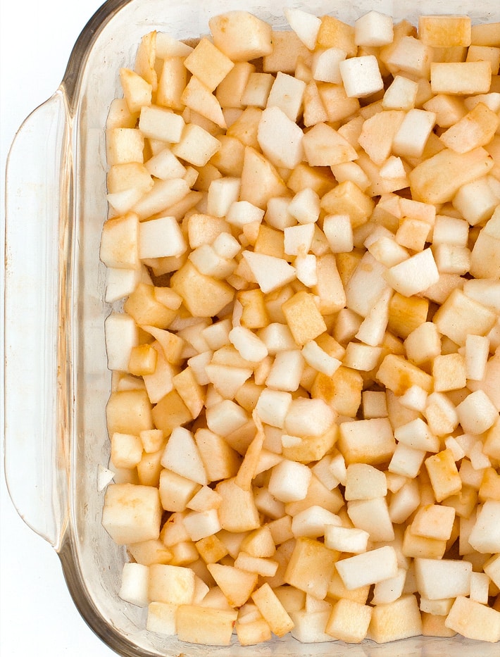 Cinnamon Diced Apples In A Pan