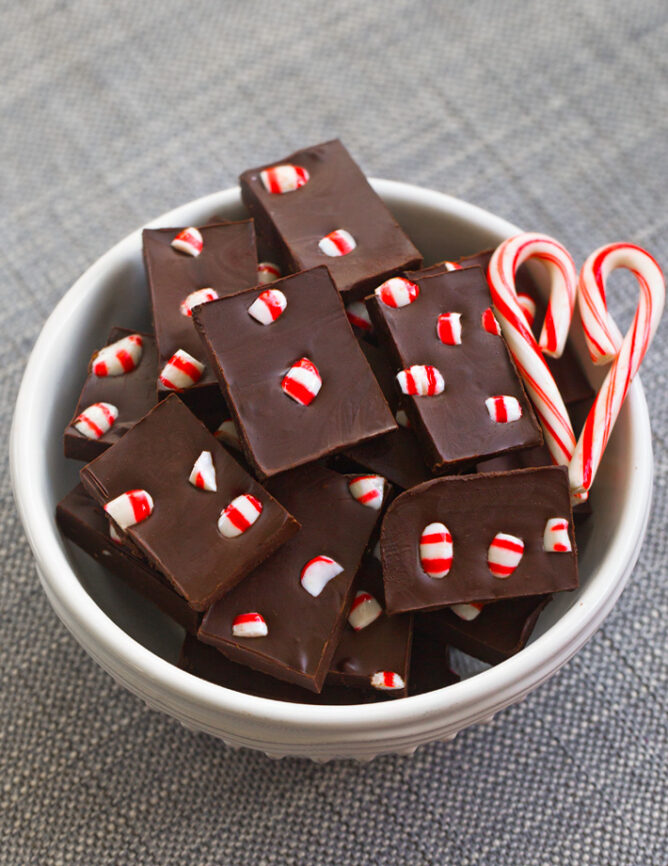 Chocolate Peppermint Fudge - Chocolate Covered Katie