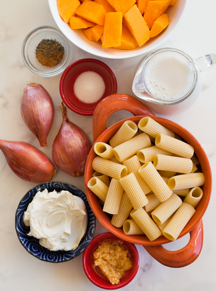 Ingredients for Butternut Squash Pasta